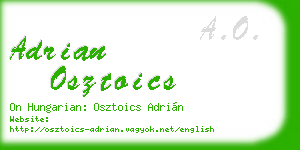adrian osztoics business card